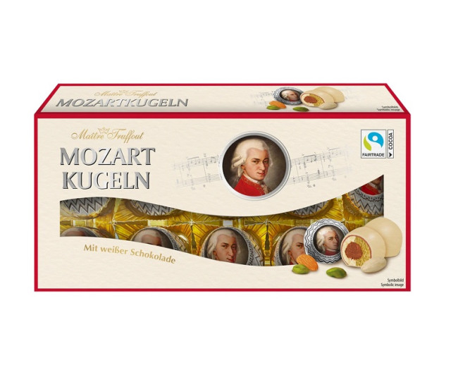 Конфеты из белого шоколада Mozart balls 200 гр Конфеты из белого шоколада Mozart balls 200 гр