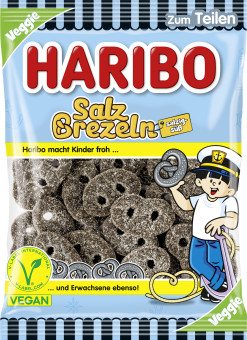 Мармелад жевательный Haribo Salzbrerzel (соленые крендельки со вкусом лакрицы) 175 гр