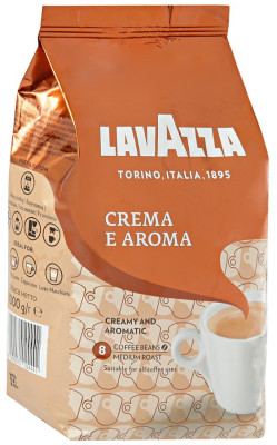 Кофе в зернах Lavazza Crema e Aroma 1 кг - итальянская смесь Arabica и Robusta (Италия)