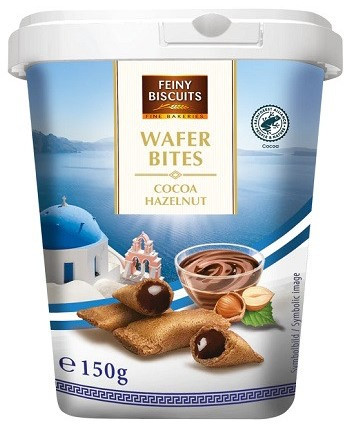 Вафельные подушечки с шоколадно - ореховой начинкой Feiny Biscuits 150 гр Вафельные подушечки с шоколадно - ореховой начинкой Feiny Biscuits 150 гр