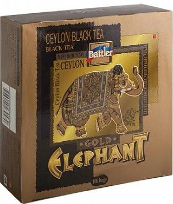 Чёрный цейлонский чай Battler Gold Elephant  100 пакетиков