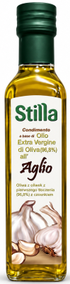 Оливковое масло Extra Virgin с чесноком Stilla Aglio 96,8% первого холодного отжима 250 мл