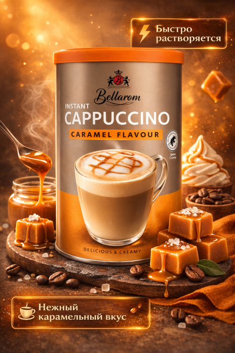 Кофейный напиток Bellarom Cappuccino Caramel Flavour 200 гр