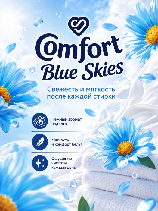 Кондиционер-ополаскиватель для белья Comfort Blue 762 мл