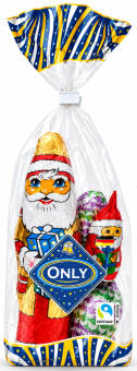 Новогодние шоколадные фигурки ONLY из молочного шоколада в подарочном пакете 100 г Новогодние шоколадные фигурки ONLY из молочного шоколада в подарочном пакете 100 г
