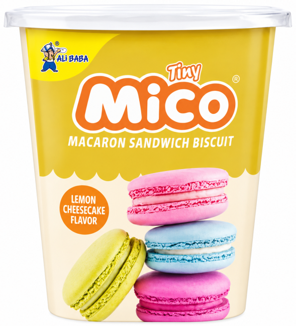 Печенье Tiny Mico Macaron Lemon Cheesecake со вкусом лимонного чизкейка 88 г Печенье Tiny Mico Macaron Lemon Cheesecake со вкусом лимонного чизкейка 88 г