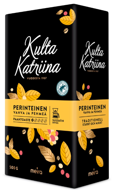 Кофе молотый (заварной) для кофеварки Kulta Katriina Perinteinen Filter 500 гр
