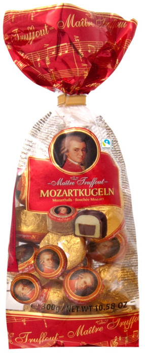 Шоколадные конфеты Mozartkugeln с марципаном и пралине 300 г