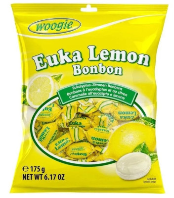 Карамель леденцовая со вкусом эвкалипта и лимона Woogie 175 гр