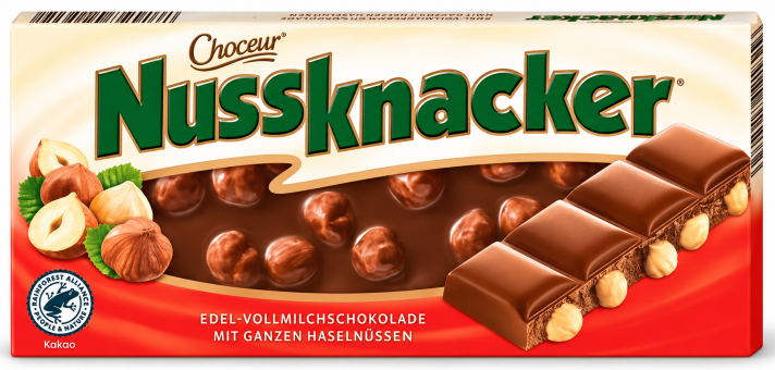 Молочный шоколад Choceur Nussknacker с цельным фундуком 100 г