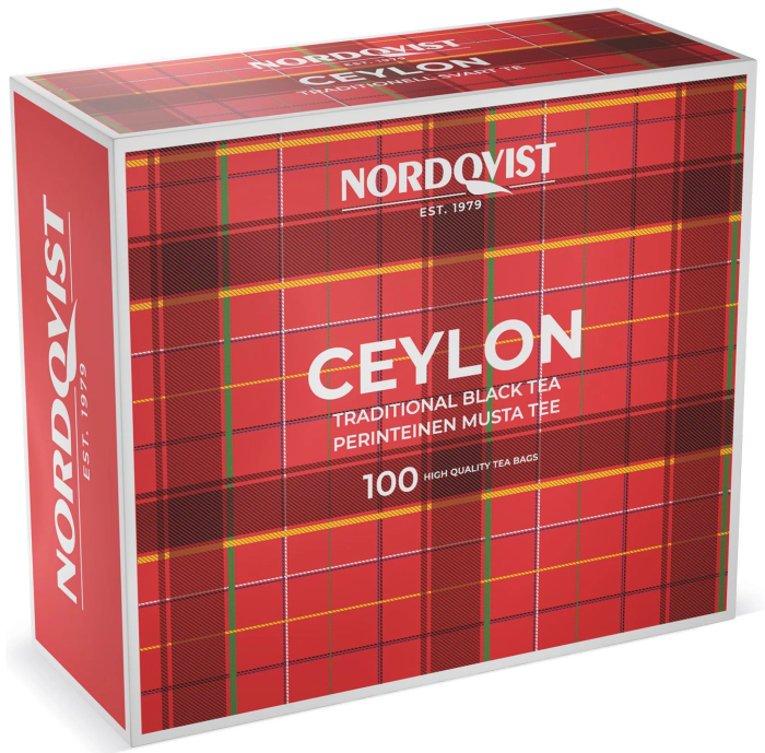 Черный чай Nordqvist Ceylon Musta – классический цейлонский чай в пакетиках 100 шт 200 г