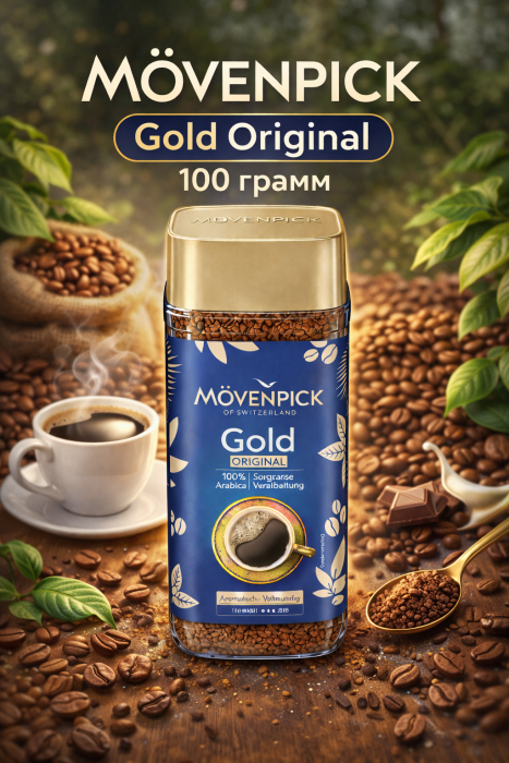 Растворимый кофе MOVENPICK Gold Original 100 гр