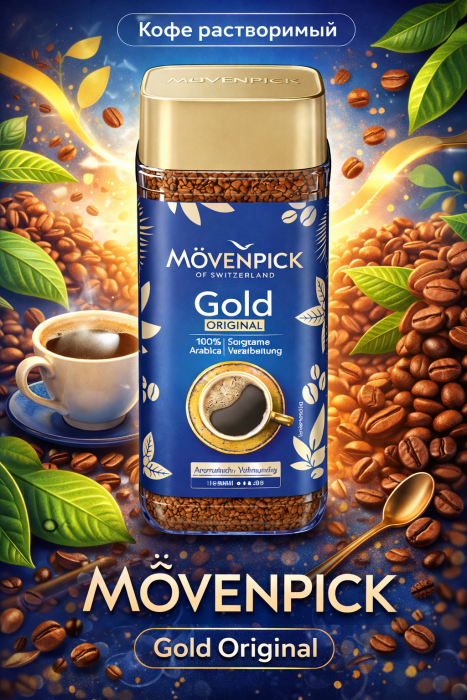 Растворимый кофе MOVENPICK Gold Original 100 гр