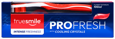 Зубная паста TrueSmile ProFresh с охлаждающими кристаллами и зубной щёткой 100 мл