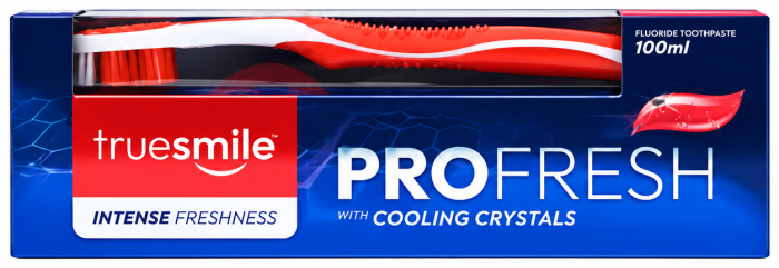 Зубная паста TrueSmile ProFresh с охлаждающими кристаллами и зубной щёткой 100 мл